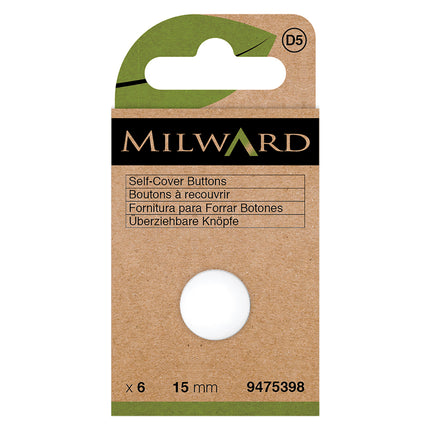 Boutons à recouvrir en nylon Milward | 15 mm