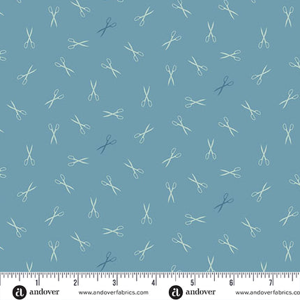 Edyta Sitar | Sewing Bird | Good Scissors | Azure