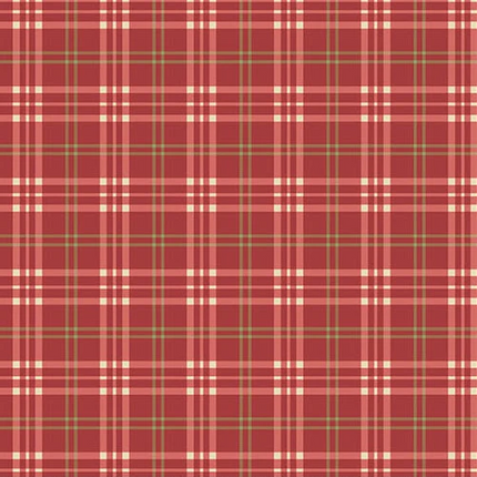 Edyta Sitar | Jingle Bell | Pajama Plaid | Cranberry
