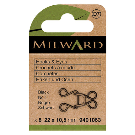 Milward Crochets et Œillets | Noir | Taille 13