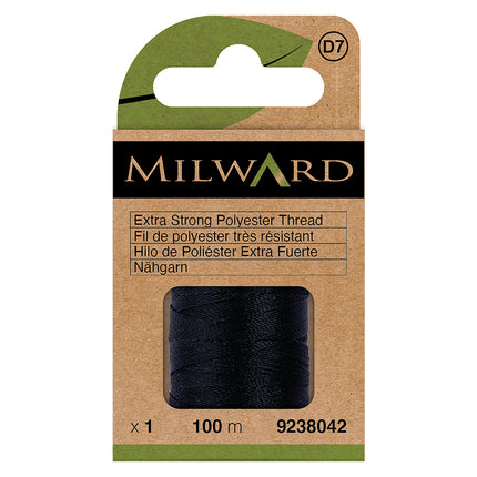 Fil Milward polyester 100m extra fort | Noir