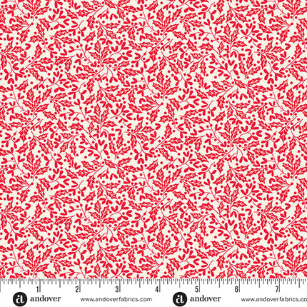 Makower Scandi 25 | Holly | Red