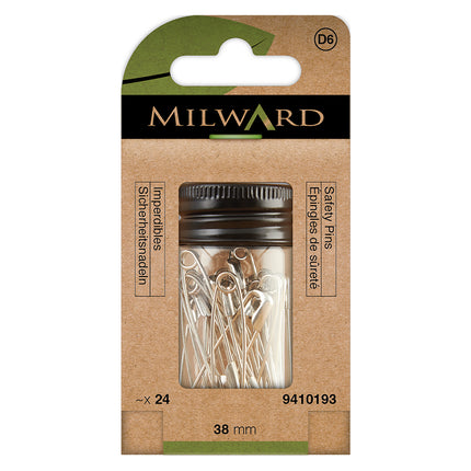 Épingles de sûreté Milward Nickel | 38 mm
