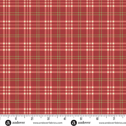 Edyta Sitar | Jingle Bell | Pajama Plaid | Cranberry