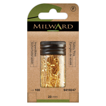 Épingles de sûreté en laiton Milward | 23 mm