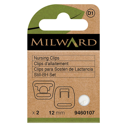 Attache de couture Milward blanche | 12 mm