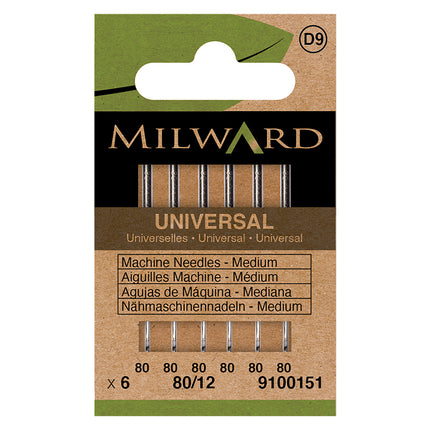 Aiguilles pour machine à coudre Milward | Moyennes 80/12