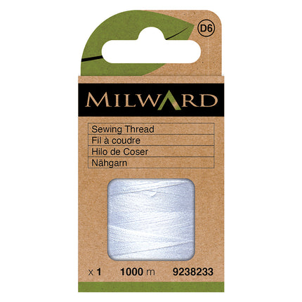 Milward Polyester 1000m Thread | White