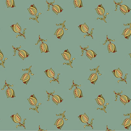 Edyta Sitar | Jingle Bell | Ornamental Tulips | Vintage Blue