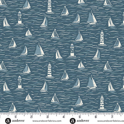 Makower | Driftwood | Voile | Bleu