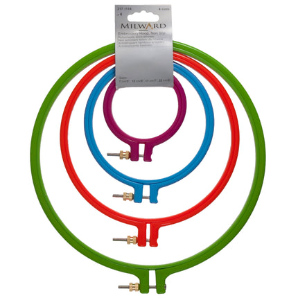Lot de cercles à broder antidérapants Milward : 7,5 - 23 cm