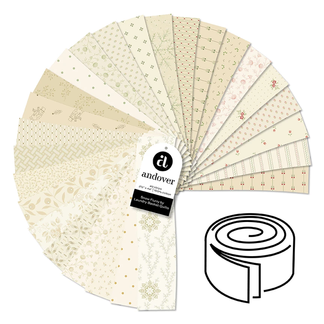 Edyta Sitar | Snow Flurry | 2.5'' Jelly Roll