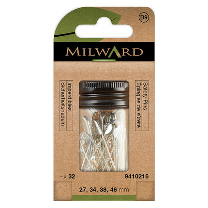 Milward Nickel Safety Pins | Assorted