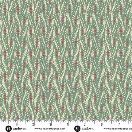 Edyta Sitar | Jingle Bell | Ribbon Candy | Vintage Blue