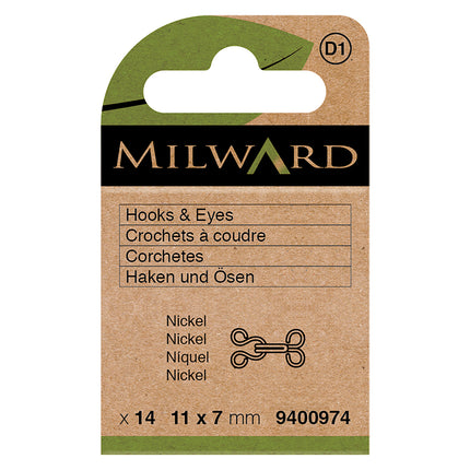 Agrafes Milward | Nickel | Taille 0