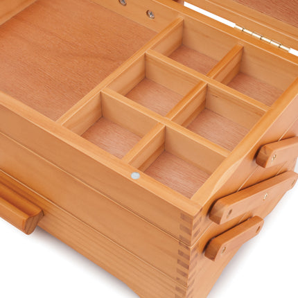 Boîte à Couture Cantilever en Bois de Pin Milward