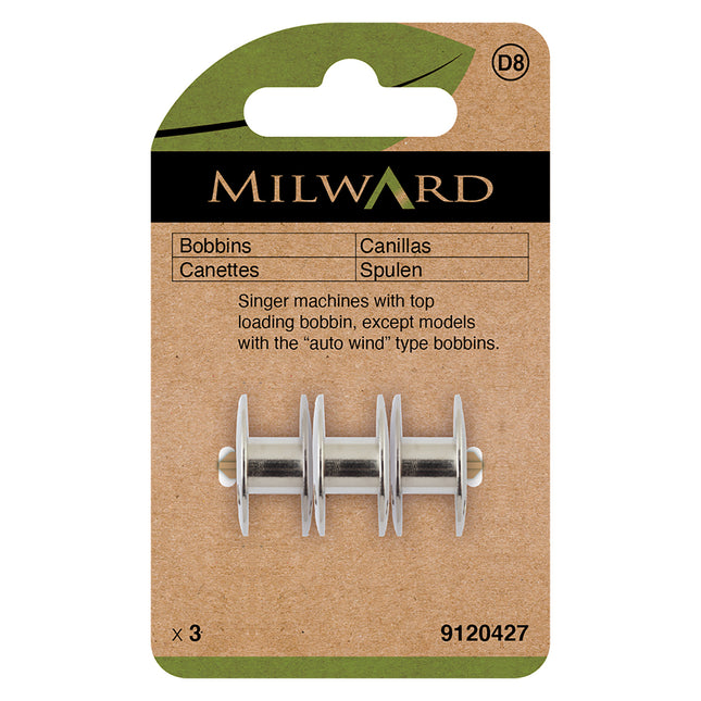 Milward Metal Bobbins | Singer Class 66k