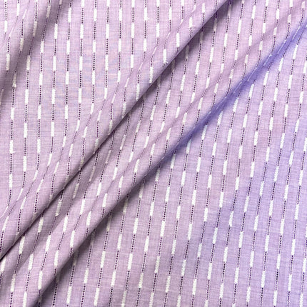 Line Up | Embroidered Viscose Cotton | Lilac - Hollies Haberdashery UK