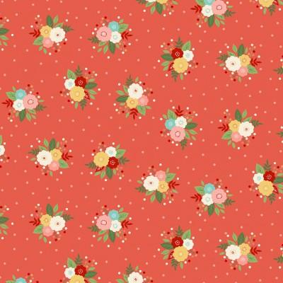 Makower | Amelia | Posy | Red - 2509/R