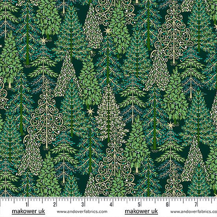 Makower | Enchanted | Christmas Forest | Green - MU - 029 - G