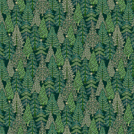 Makower | Enchanted | Christmas Forest | Green - MU - 029 - G