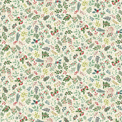 Makower | Enchanted | Christmas Yuletide Foliage | Cream - MU - 030 - Q