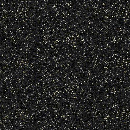 Makower Fabric | Metallic Linen Texture | Black - 2566 X