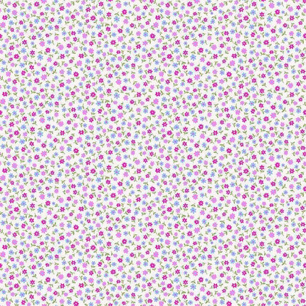 Makower Fabrics | Country Cuttings | Daisy | Pink - 002-P