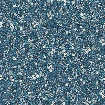 Makower Fabrics | Foxwood | Fat Quarter Pack | Blue (8) -