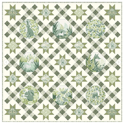 Makower Fabrics | Foxwood Quilt Kit | Green -