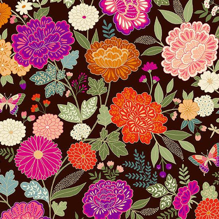 Makower Fabrics | Luxe | Large Floral | Pink - 2610/P