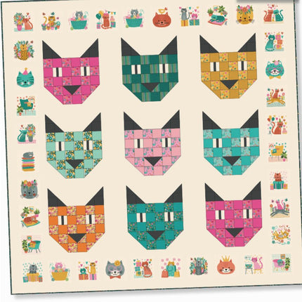 Makower Fabrics | Whiskers Quilt Kit -