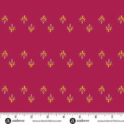 Makower Fabrics | Winged Garden | Dewdrop | Pink Petal - 1074 - E