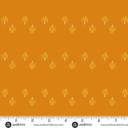 Makower Fabrics | Winged Garden | Dewdrop | Sunlit Siesta - 1074 - O