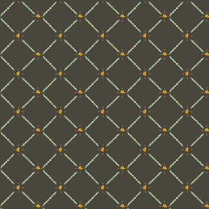 Makower Fabrics | Winged Garden | Essence of Spring | Midnight - 1072 - K