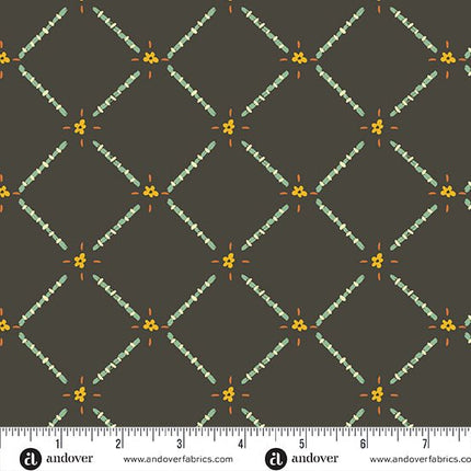 Makower Fabrics | Winged Garden | Essence of Spring | Midnight - 1072 - K