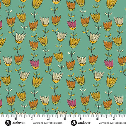 Makower Fabrics | Winged Garden | Tender Twigwork | Delight - 1079 - T