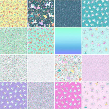 Makower | Fairy Dust | Fat Quarter Pack (16) - 
