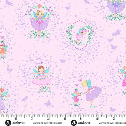 Makower Fairy Dust | Friends | Pink - MU - 054 - P