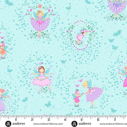 Makower Fairy Dust | Friends | Teal - MU - 054 - T