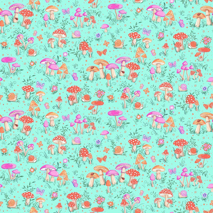 Makower Fairy Dust | Toadstool | Teal - MU - 051 - T