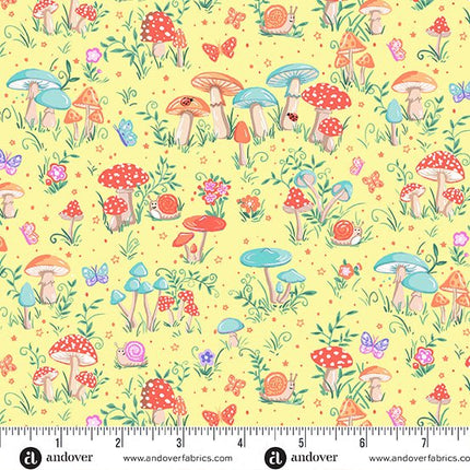 Makower Fairy Dust | Toadstool | Yellow - MU - 051 - Y
