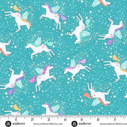 Makower Fairy Dust | Unicorn | Teal - MU - 050 - T