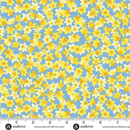 Makower Hello Spring | Daffodil Bloom | Blue - 085 - B