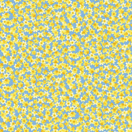 Makower Hello Spring | Daffodil Bloom | Blue - 085 - B