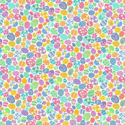 Makower Hello Spring | Egg Eggstravaganza | Cream - 087 - Q