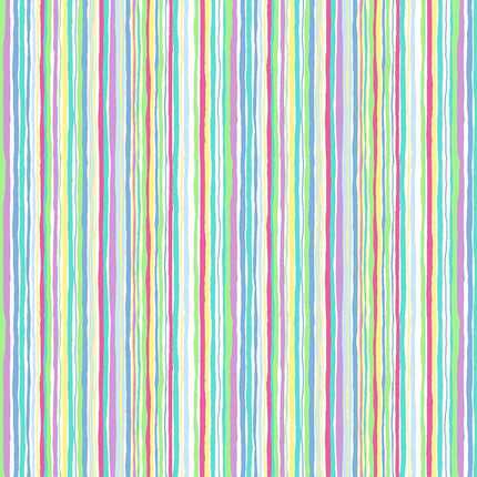 Makower Hello Spring | Wavy Stripe | Multi - 090 - 1
