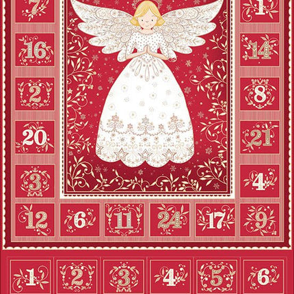 Makower | Herald Angles | Advent Panel | Red - 042 - R