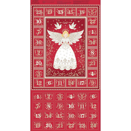 Makower | Herald Angles | Advent Panel | Red - 042 - R