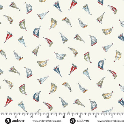 Makower High Tide | Sail Away | Cream - 080 - Q